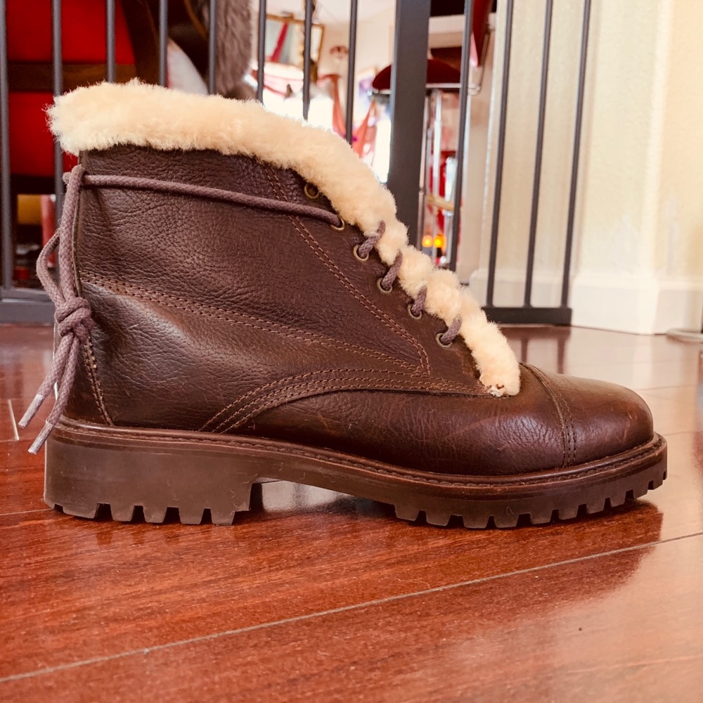 Ralph Lauren Leather & Shearling Boots 8.5B Women’